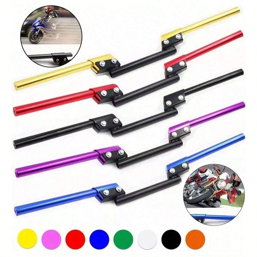 Manillar Deportivo Universal De Metal Posición De Moto 1 Pieza - Dorado - Ver 1