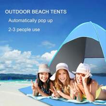 Tienda de playa de apertura automática, toldo portátil, cabina protectora del sol, adecuada para adultos, actividades al aire libre, camping, pesca, senderismo en parque, picnic