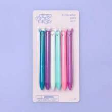 6ct Character Cat Pen Set - More Than Magic ™ : Cute & Fun  Ballpoint Pens, 1.0mm, Pink, Blue, Purple Ink - 1 - View 2