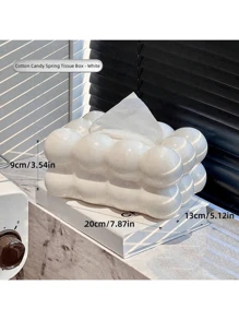 1pc Luxury Creative Plastic Tissue Box Holder, Modern Home And Car Organizer, Decorative Living Room Table Accessory, Premium-Quality Unique Design Tissue Dispenser - Multicolor - View 8