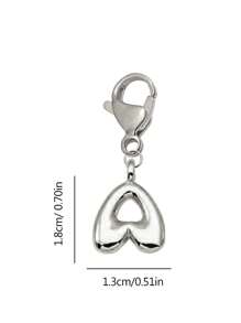 可爱泡泡银色字母吊坠项链挂饰 - 幸运吊坠，嘻哈风格可爱字母A-Z，闪亮合金包包背包挂饰 - 生日及特殊场合的完美礼物，钥匙扣包包背包汽车挂饰，送给女性和女孩的礼物，钱包和手提包配件，情人节礼物，教师节礼物，母亲节礼物 - 銀色 - 查看 11