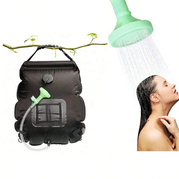 5 Gallonen / 20 L tragbare Camping Dusche Tasche | abnehmbarer Schlauch | umschaltbarer Duschkopf | Reisedusche | Outdoor Camping, Wandern, Reisen, Strand Schwimmen Strandutensilien