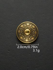 Set de 8 piezas/paquete de botones grandes y redondos con textura vintage y diseño de tótem, adecuados para uniformes, ropa especial, decoración, camisas, suéteres, trajes, abrigos, chaquetas, botones de metal, accesorios de costura DIY de artesanía