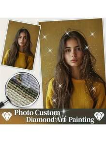 Custom 5D Crystal Resin Art Kit, Personalized Photo DIY Diamond Mosaic Painting Set, Includes Various Sizes And Tools, Full Drill Printed Diamond Painting, Creative Gift, Stress Relief - Multicolor - View 8