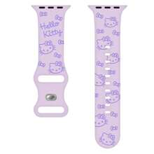 Sanrio Sanrio 1 Pc Sport Silicone Engraved Hello Kitty Watch Band Compatible With Apple Watch Band 40mm 38mm 41mm 44mm 45mm 42mm 46mm 49mm Women Men, Soft Wristband Waterproof Replacement Sport Band Compatible With Apple Watch Band Series10 9 8 7 6 5 4 3 2 1 SE Ultra Holiday Gift