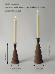 1 Piece Elegant Pine Wood Christmas Tree Candlestick Holder, Classical Pyramid Base With Moon Tabletop Decorations, For Festive, Decor, Ding Table Decor, Room Decorations, Wedding Centerpiece Candle Holder Decorations, Christmas Decorations Home Decor, Christmas Gifts