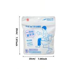 Miniso Travel Essential Disposable Toilet Seat Covers 10 Pieces Pack,7.87*7.09inch(1PC) - White - View 9