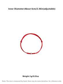 1 Stück rotes Perlenarmband, handgemachter verstellbarer Glücksseil-Armreif, Schmuck für Kinder, Studenten