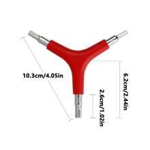1pc Y-Shaped Stainless Steel 4mm/5mm/6mm Bike Wrench Lightweight And Portable Internal Hexagonal Socket Wrench With Soft Rubber Handle Multi-Functional Bicycle Repair Tools For Mountain Bike Road Bike - Multicolor - View 2