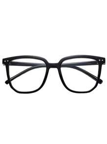 1副女士亚克力方形镜框时尚眼镜，适合休闲、上学、日常穿着和阅读。 - 彩色 - 查看 2