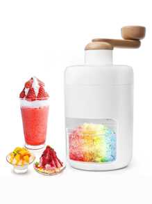1pc Hand-Operated Ice Breaker, Hand-Operated Crusher, Portable Chopper, Transparent Stainless Steel Crusher, Beverage Machine, Used For Rapid Self-Made Shaved Ice, Snow Cone, Smoothies, Cocktails, Etc., Equipped With Stainless Steel Blades For Easy Cleaning And Storage, Summer Ice Trays & Bins, Summer Kitchen Accessories
