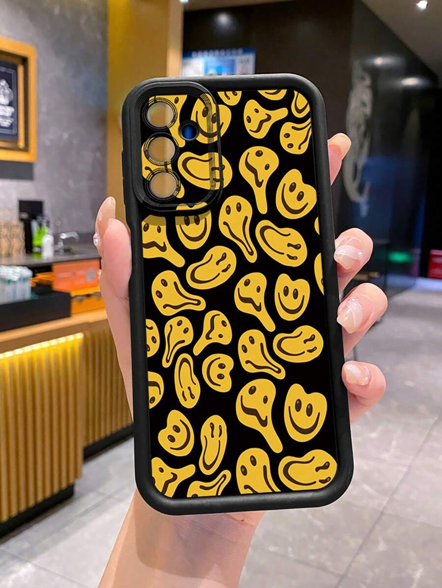 Expression 1pc 多笑脸相机防震手机壳兼容 Galaxy、Infinix、Redmi、OPPO、VIVO、Realme、POCO、Itel