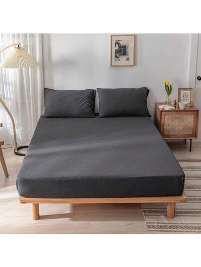 2/3 Pcs Soft Colours Fitted Sheet And Pillowcases | All Sizes | All Colors | 1 Pc Fitted Sheet 2 Pcs Pillowcases | Turkish Cotton | Fitted Sheet Set 100*200 160x200 180x200 Pillowcases 50*70