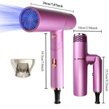 Portable Hair Dryer Professional Ionic Hair Dryer,, Powerful Blow Dryer For Fast Drying,Compact & Folding Blow Dryer For Family, Travel, Salon Use. - US B Type Plug(110-127V) - View 4