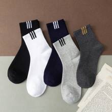 5 Pairs Men's Fashionable Odor-Resistant, Moisture-Wicking Low-Cut Socks, Comfortable & Breathable, Suitable For Spring & Summer - Multicolor - View 22