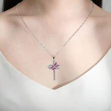 Red And Blue Butterfly Pendant Necklace, Paired With A Red Soap Rose Gift Box, Suitable For Valentine's Day, Mother's Day, Anniversaries To Give To Girlfriends, Mothers, Classmates, Yourself, And Your Favorite One