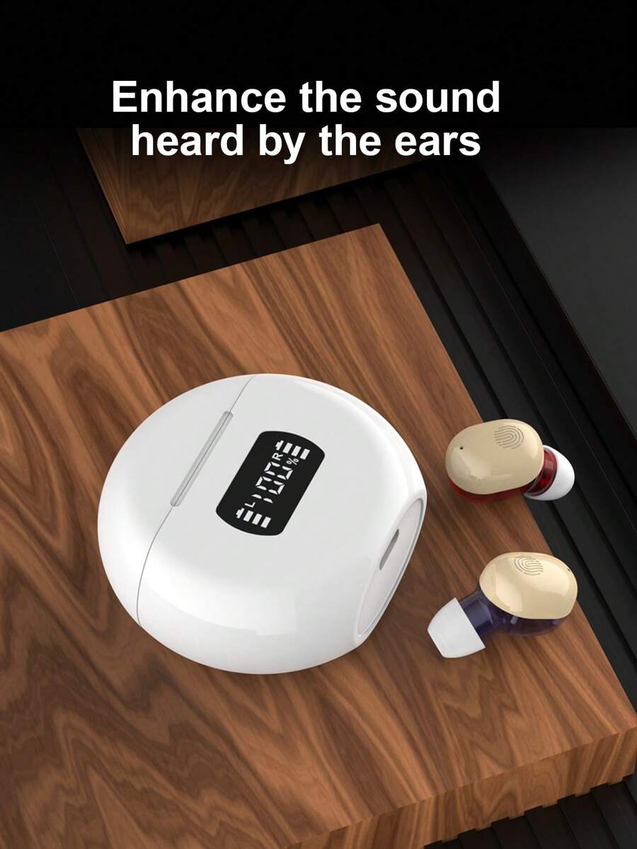 Rechargeable In-Ear Hearing Aid-USB-C Charging, Lithium Polymer Battery, Compact Design, Used For Hard Shell Storage-Hearing Aid For Hard Of Hearing (White), Hearing Aid Accessories | Hidden Hearing Aid | Orderly Charging, Rechargeable Hearing Aid For The Elderly.