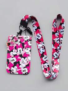 Portacarte di Cartoni Animati  St, Portacard per Studenti con Predino a Trasferimento Termico, Cordino in Poliestere per Badge ID, Regali per il Ritorno a Scuola