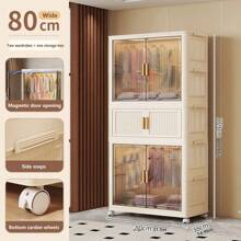5/4/3/2/1 Layer Foldable Wardrobe Closet Organizer, Apartment Dorm Hanging Clothes Rack Storage Cabinet For Rental House Home Use - Color Mixing - View 21