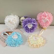 结婚戒指枕头，守护爱情的象征，承载永恒的誓言，为您的婚礼增添优雅和庄严，夏季生日礼物海滩返校学校用品房间装饰