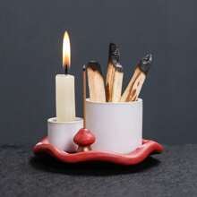 1pc Ceramic Cute Mushroom Incense Burner Holder, Sage Holder For Burning, Incense Holder For Sticks, High Quality Ceramic Burner, Aromatherapy Burner For Meditation, Yoga And Home Decor