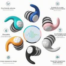 Silicone Noise Reduction Swimming Earplugs, Waterproof And Soundproof Swimming Earplugs, Sleeping Noise Reduction Earplugs