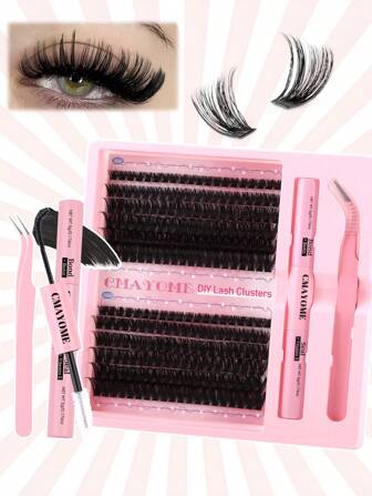 独立 Dolly 睫毛延长套装 - 自然、飘逸、延长睫毛，10D、20D、30D、40D、80D、100D - 卷曲、易佩戴、可重复使用、配有胶水和刷子 - 非常适合日常使用和派对，适合初学者，自然外观睫毛 | 卷曲睫毛 | 可重复使用睫毛、睫毛延长、万圣节礼物、圣诞礼物。