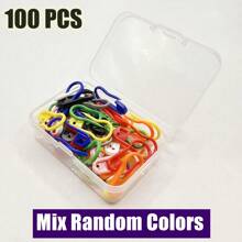100 Pcs/Box Colorful Plastic Pins Knitting Markers Crochet Stitch Clips For DIY Knitting Sewing Craft Clothing Accessories - Multicolor - View 12