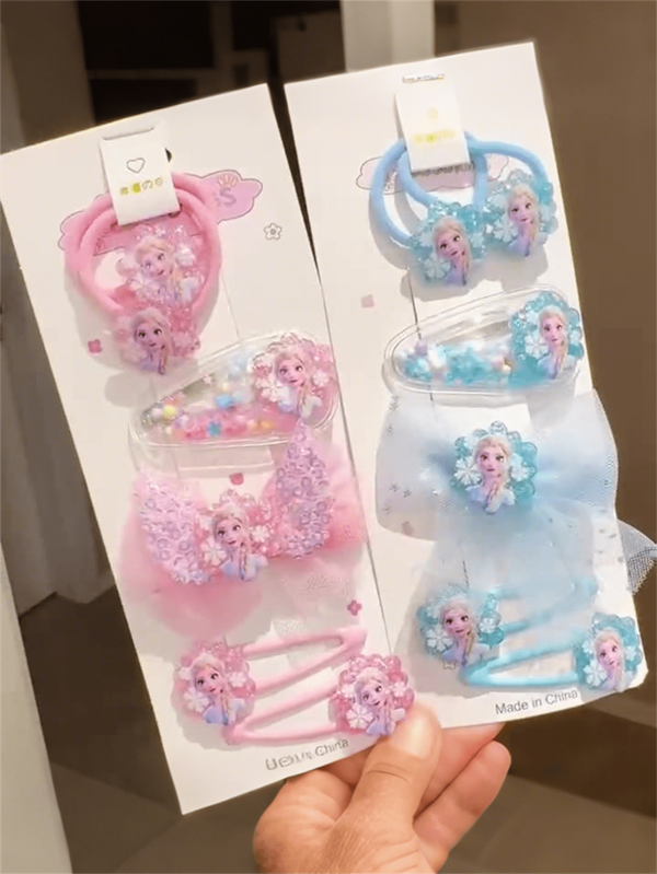 Disney 6pcs Disney Elsa Princess Frozen Hair Clips With Butterflies Hairpins Hairbands For Girls
