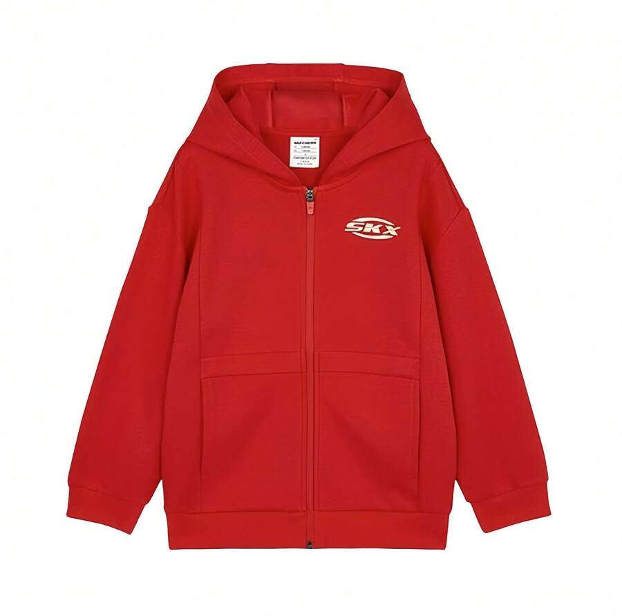 Skechers Youth/Teenage Casual Hooded Sportswear Jacket - Red - View 1