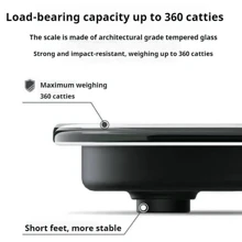 1 件渐变粉色和蓝色精密电子体重秤，成人家用健康秤，带背光 LCD 显示屏的小型称重设备，圆角设计，AAA 电池供电，浴室秤，适合家庭使用，现代浴室秤，结构耐用 - 粉紅藍漸變 - 查看 7