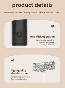 Electric Milk Frother Handheld, Convenient Milk Foamer/Mixer For Home Baking, Coffee, Battery Operated Small Milk Foam Maker - Twill - View 6