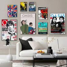 1pc /3PCSWall Art Poster Frameless/Framed Pop Oasis Band Poster Printing Family Living Room Bedroom Entrance Bar Restaurant Cafe Art Painting Decorative Hanging Painting