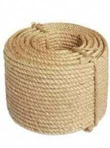 Sisal Rope 5mm-6mm-8mm-10mm Roll 15M - 30M - 45M Crafts Cat Scratcher. - 6mm - View 1