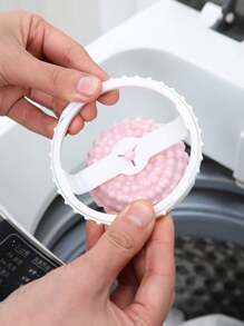 1pc Washing Machine Lint Mesh Filter Bag, Floating Particle Filter & Clothing Cleaning Brush 2-In-1 Ball