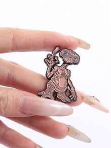1PC Funny Alien Enamel Pins Cartoon Women's Brooches Pins Badge On Backpack Costume Accessories Creative Jewelry Gifts - Multicolor - View 7