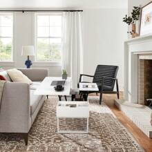 VOWNER 100*100 cm Couchtisch Höhenverstellbar Umwandelbar in Wohnzimmer-Esstisch, 3-in-1-Multifunktions-Wohnzimmertisch mit Versteckter Aufbewahrung