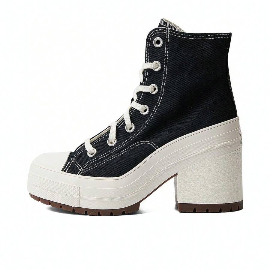 2025 Zapatillas deportivas altas de lona/vulcanizadas tipo Chuck 70S de estilo estacional unisex A05347C - Negro - Ver 1
