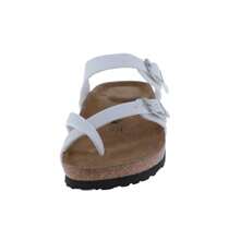 Women's Slide Sandals Adjustable Buckle Open Toe Slip-On Cork Footbed Slides Toe Loop Cross Strap Flat Sandal Comfort Casual Summer Slippers Shoes - trắng - Xem 5