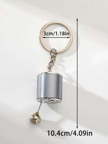 1pc Metal Gearshift Keychain - Mini Car Part Model, Stylish Gear Shift Design, Perfect Automotive Accessory, Ideal Gift For Men - Multicolor - View 2