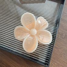 1/2/4/6 件春夏糖果色花朵发夹，女士 2.95 英寸粉色、黄色、蓝色果冻色撞色塑料发夹，时尚优雅简约纯色发饰，适合日常、休闲、派对、通勤、度假、发型、化妆、发爪、爪夹、发夹、发夹秋冬 - 彩色 - 查看 14