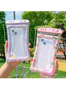 Waterproof Phone Case With Cute Cartoon Airbag, PVC Material, Lock Closure, Compatible With Up To 6.5 Devices, Ideal For Camping & Sports, Fully Waterproof Dry Bag": Perfect For Swimming, Drifting, And Diving ! And Raining Are Applicable Without Affecting The Touch Screen Operation. Sports Bag Summer Travel Accessories Vacation Purse Wallet For Outdoor Sport Beach Holiday Pool Sport Bag For Sports For Fitness For Exercise Travel Bag For Vacation For Women For Men Travel Essential Swimming Bag Waterproof Bag Beach Bag For Beach - Multicolor - View 2