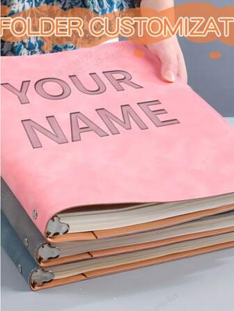 Customizable Loose-Leaf Notebook, Can Print Name/Logo, Exclusive Notebook, Detachable, Soft Leather Cover, Eyesight-Friendly Cream Paper, High-Quality, Suitable For Personal Use, Gift For Friends, Corporate Customization,School Supplies,Back To School