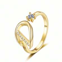 Juego de 26 anillos con letras del alfabeto inglés, joyería de anillos versátiles y ajustables de extremo abierto, regalo ideal para vacaciones