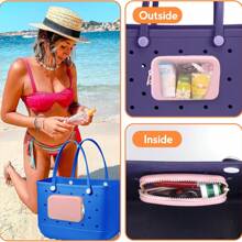 Phone Holder For Accessories, Silicone Insert Wallet For Original All Models Rubber Beach Tote Bags - Multicolor - View 6