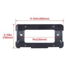For BMW Black Rear License Plate Mount Frame Holder Bumper Bracket W/Screws