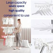 Séchoir pliable sur pied amovible blanc