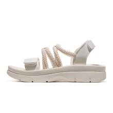 CAMEL CROWN Dép xăng đan nữ, giày đi biển mùa hè mới cho nữ, dép xăng đan nữ đế mềm chống trượt có khóa dán. - Màu trắng sữa - Xem 1