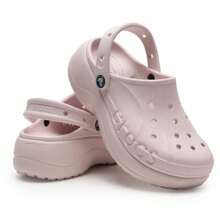 Crocs Beyacloud 女士木屐凉鞋，轻便舒适透气运动休闲鞋，室内和室外，208186-6PI - 裸粉 - 查看 4