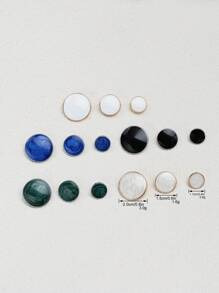 10 قطع/عبوة أزرار معدنية مدورة عالية الجودة بطلاء معدني مصقول بطريقة يدوية مرسومة، أزرار زخرفية متعددة الاستخدامات للقمصان والسترات والبدلات والفساتين والمعاطف والأحذية والقبعات والحقائب والأوشحة، إكسسوارات DIY